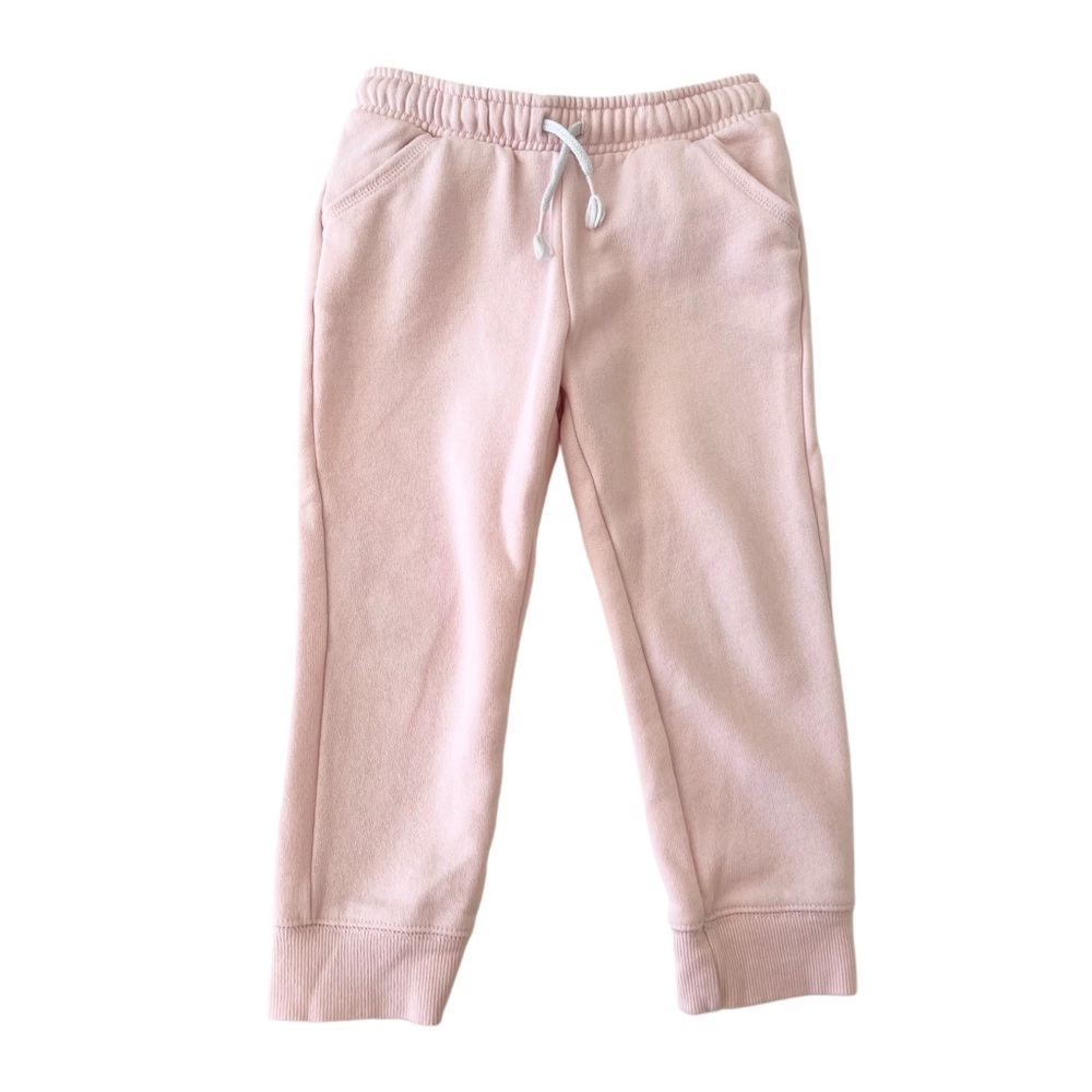 Cat & Jack Light Pink Fleece Lined Drawstring Joggers with Pockets | Girls 3T